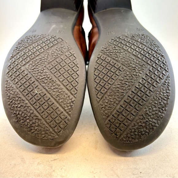 Rieker Antistress Brown Leather Ruched Louise Zipper Ankle Boots Booties 38 7 - Picture 11 of 12